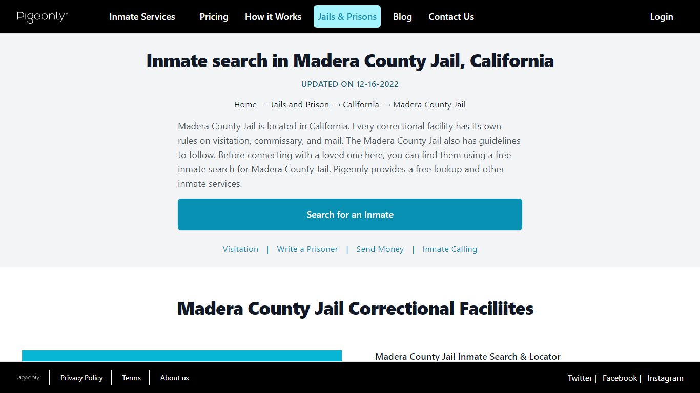 Madera County Jail Inmate Lookup | California